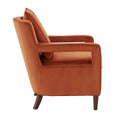 Alina Burnt Orange Velvet Accent Arm Chair orange-foam-velvet