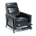 Madeline Push Back Recliner Black black-foam-polyester blend