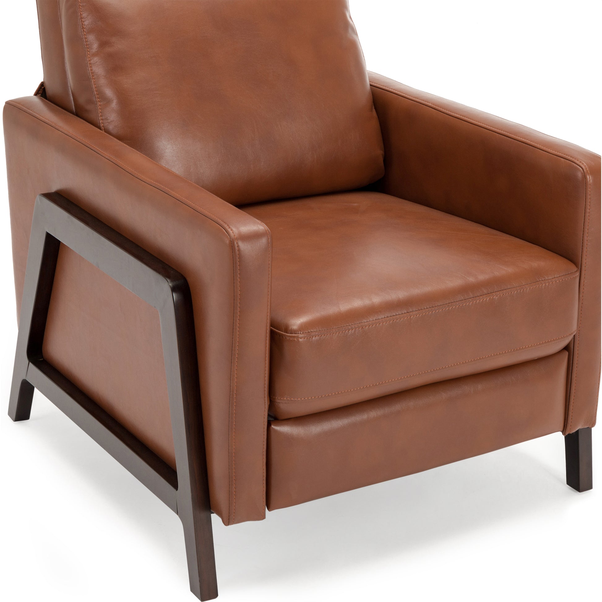 Madeline Push Back Recliner Caramel caramel-foam-polyester blend