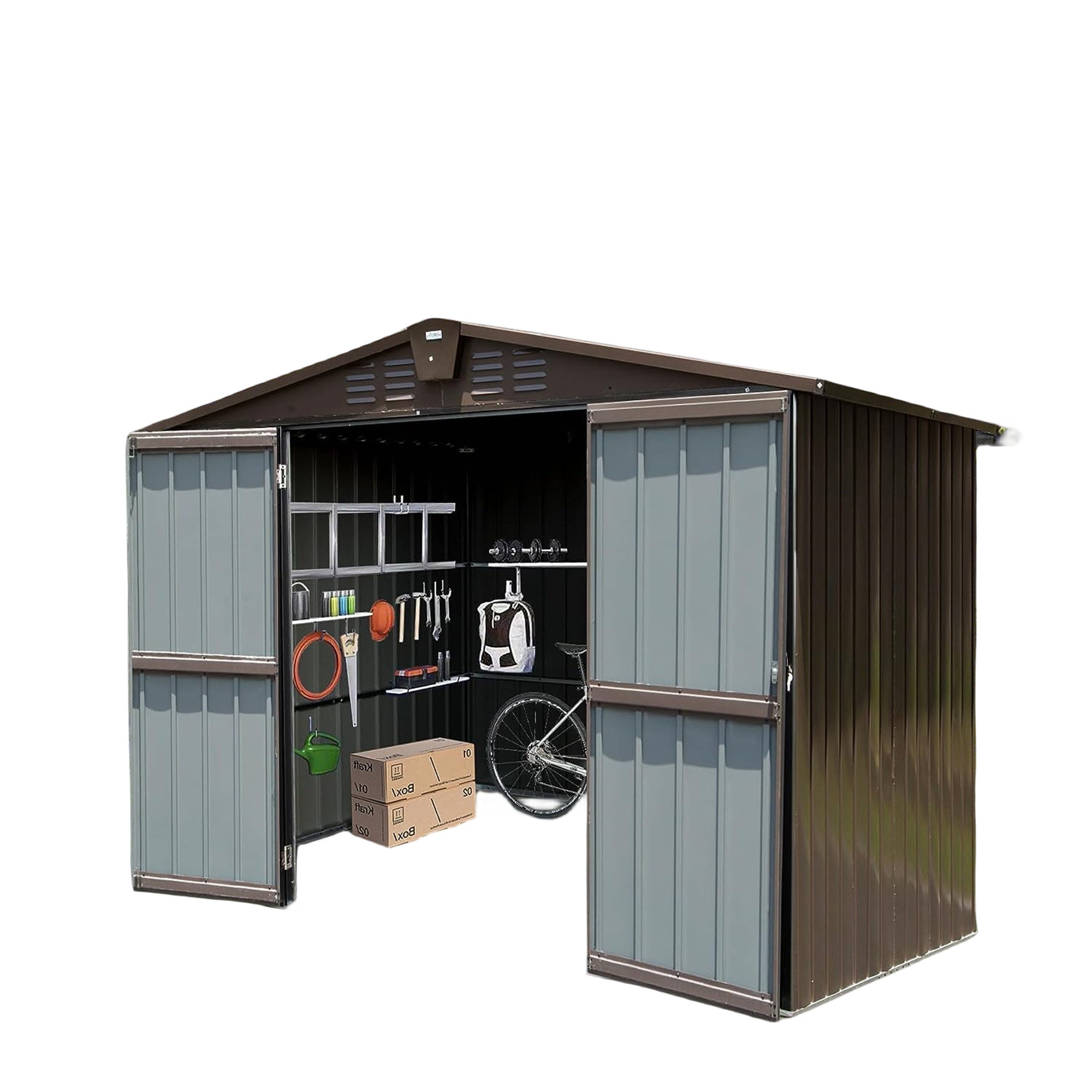 Outdoor Storage Shed 10'x8', Metal Tool Sheds