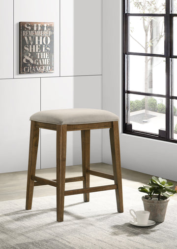 Sasha 17" Walnut Counter Height Stool with