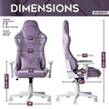 Techni Sport TSF45C Velvet Memory Foam Gaming Chair caster-solid-office-handle-solid back-adjustable