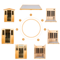 Four person Basswood Far infrared outdoor sauna