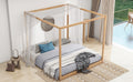 King Size Canopy Platform Bed With Support Legs -