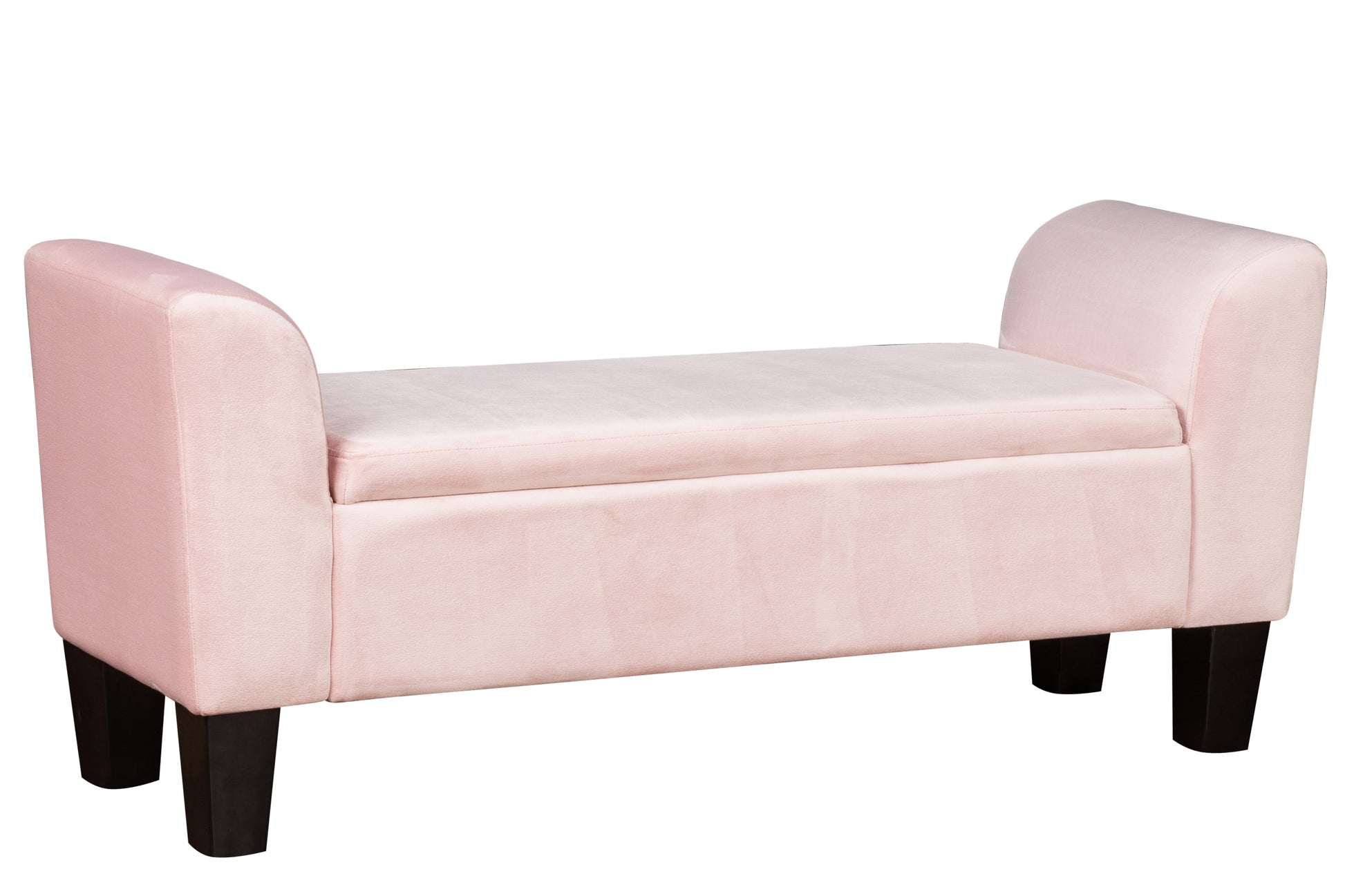 Mila 55" Pink Velvet Ottoman Bench with Storage