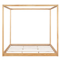 King Size Canopy Platform Bed With Support Legs -