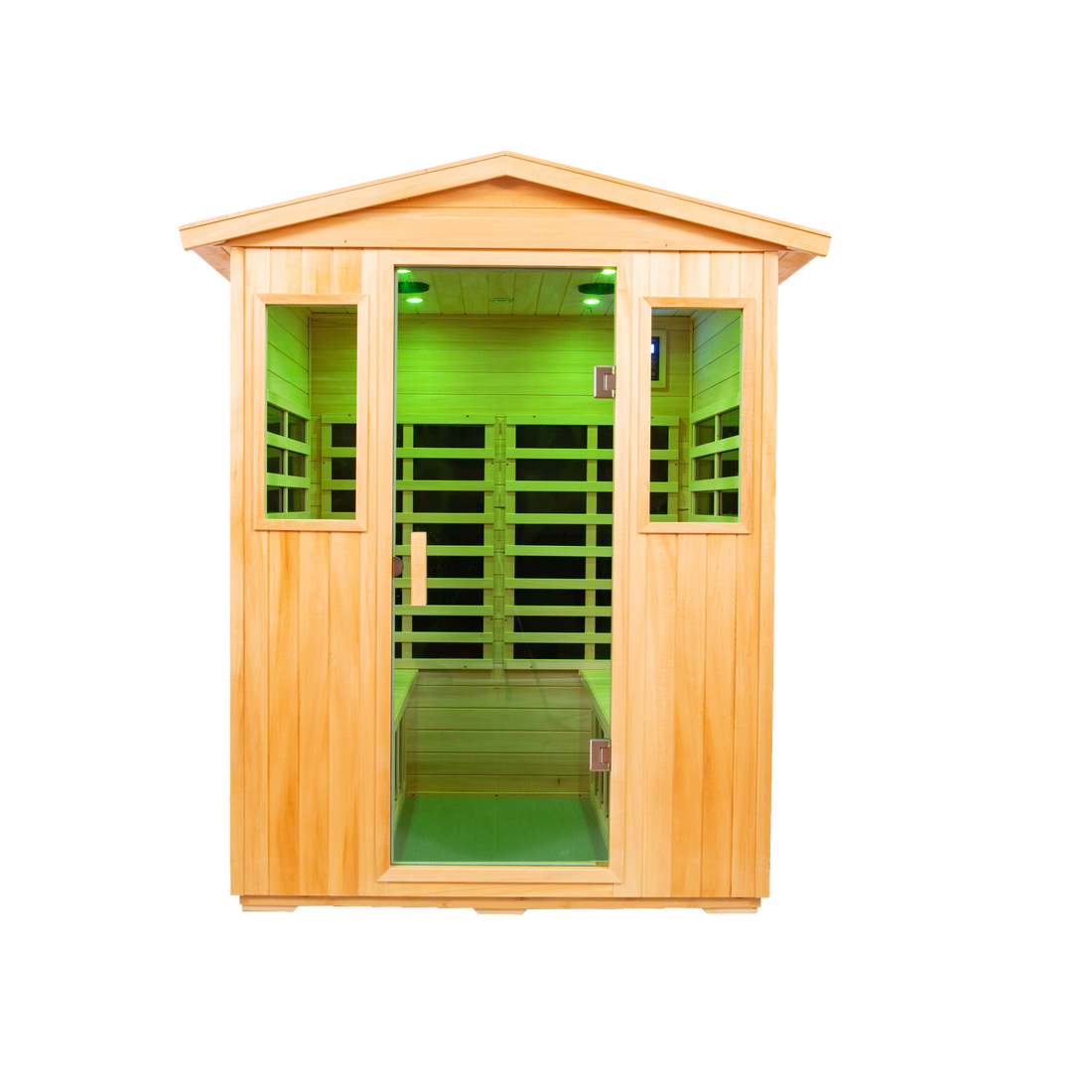 Four person Basswood Far infrared outdoor sauna