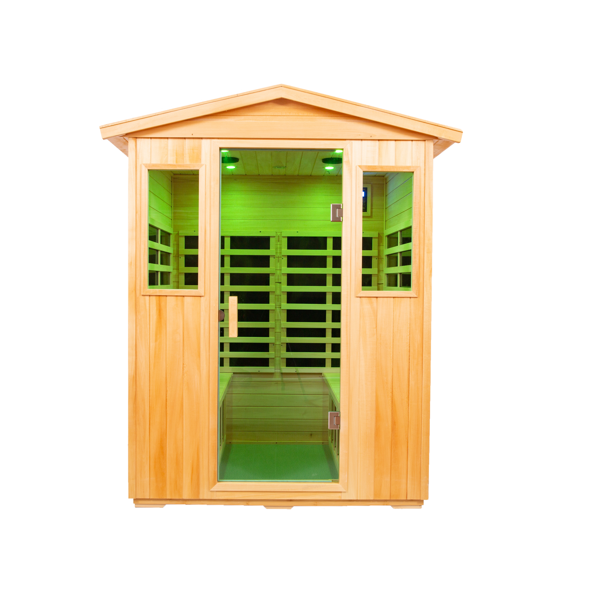 Four person Basswood Far infrared outdoor sauna