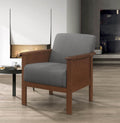 Durable Accent Chair 1pc Luxurious Gray Upholstery gray-primary living