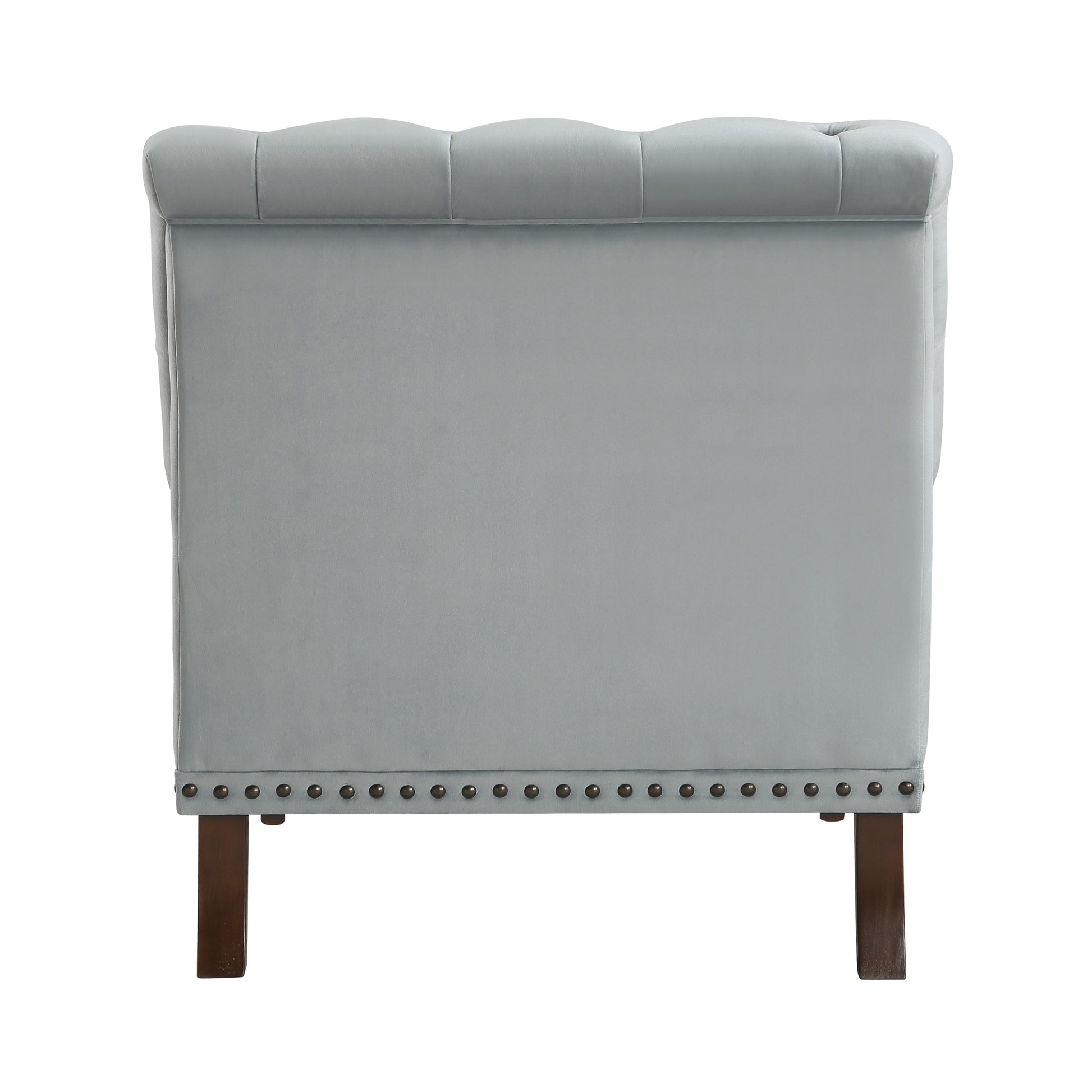 Luxurious Living Room Accent Chair 1pc Gray Velvet gray-primary living