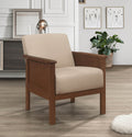 Durable Accent Chair 1pc Luxurious Brown Upholstery brown-primary living