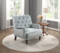 Luxurious Living Room Accent Chair 1pc Gray Velvet gray-primary living