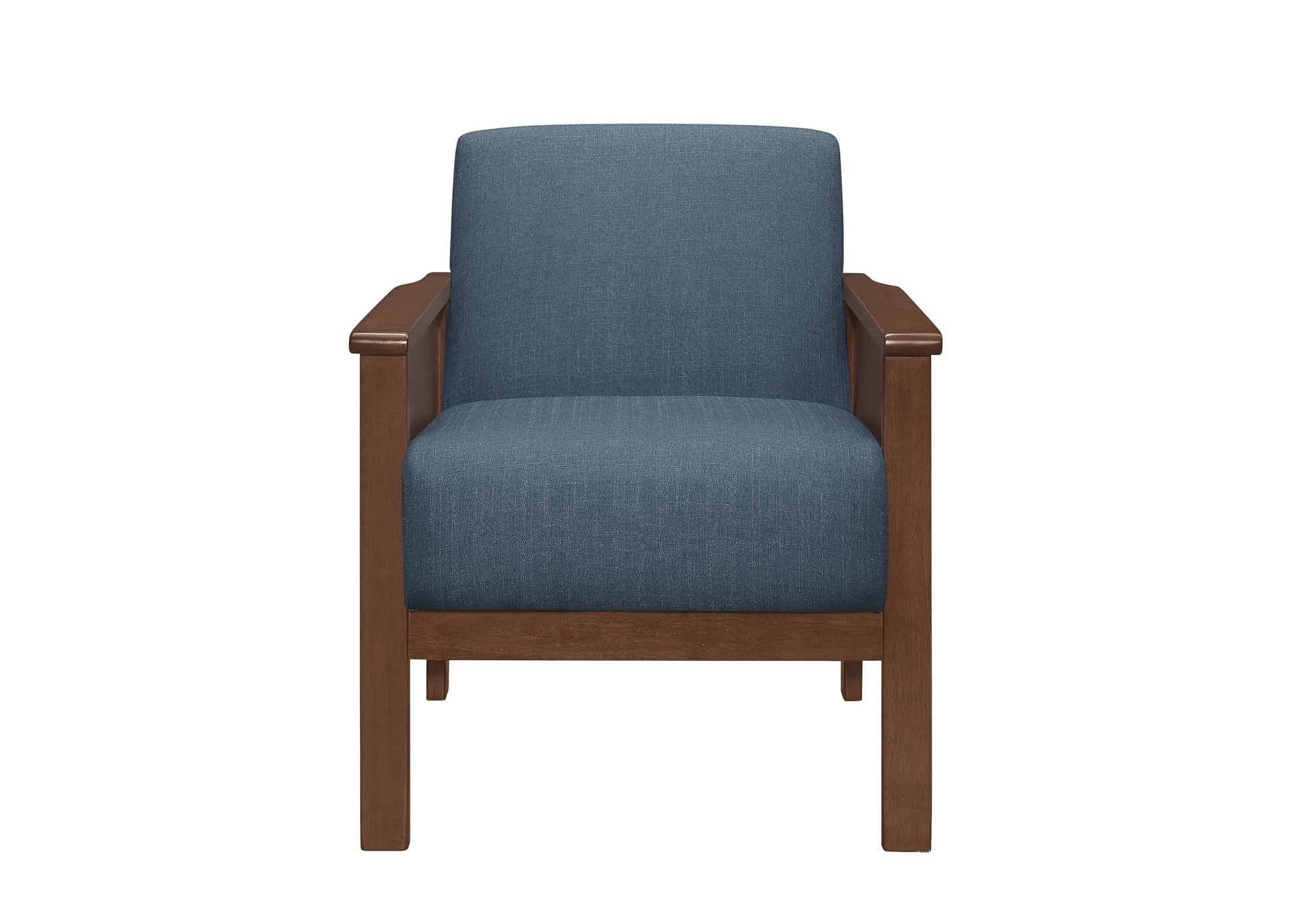 Durable Accent Chair 1pc Luxurious Blue Upholstery blue-primary living