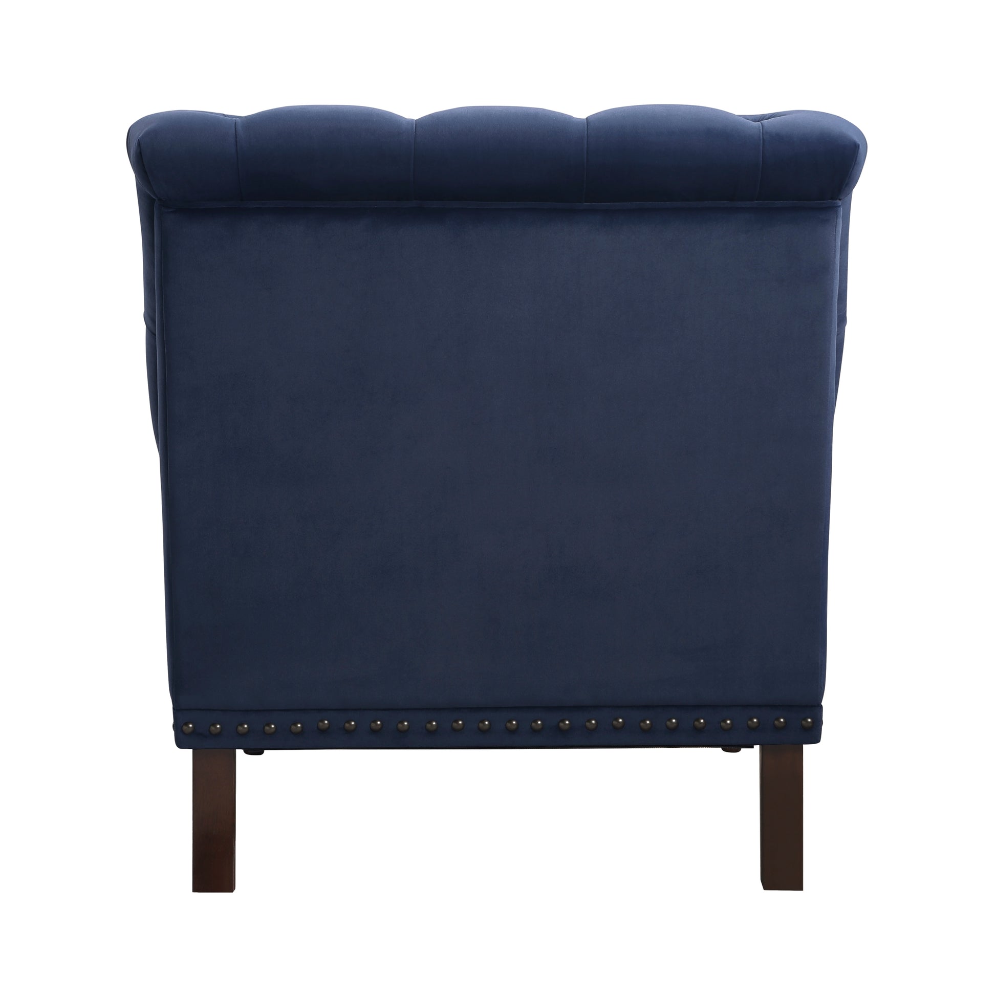 Luxurious Living Room Accent Chair 1pc Blue Velvet blue-primary living