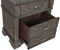 Gray Color Nightstand Bedroom 1pc Nightstand