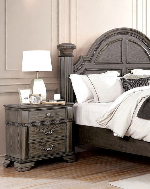 Gray Color Nightstand Bedroom 1pc Nightstand