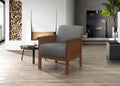 Durable Accent Chair 1pc Luxurious Gray Upholstery gray-primary living