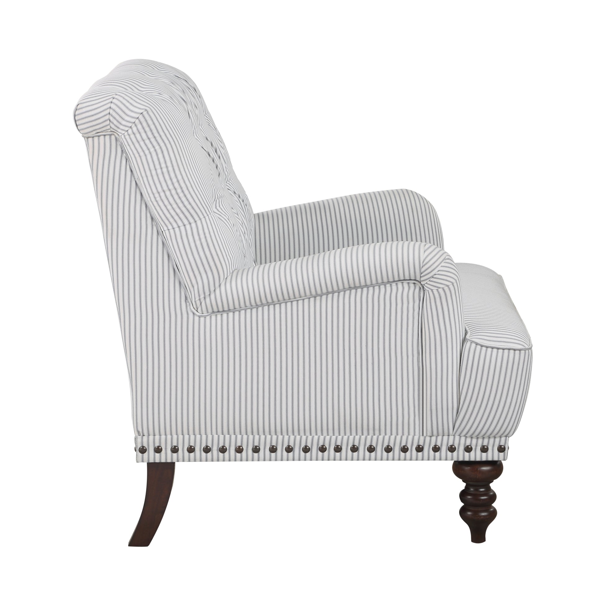 Luxurious Living Room Accent Chair 1pc White Gray gray-primary living