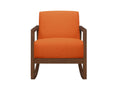 1pc Rocker Accent Chair Modern Living Room Plush orange-primary living space-modern-solid wood