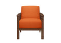 Durable Accent Chair 1pc Luxurious Orange Upholstery orange-primary living