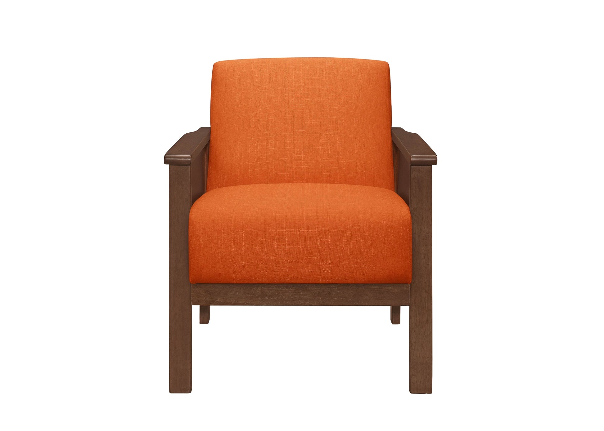 Durable Accent Chair 1pc Luxurious Orange Upholstery orange-primary living