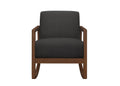 1pc Rocker Accent Chair Modern Living Room Plush dark gray-primary living space-modern-solid wood
