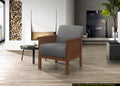 Durable Accent Chair 1pc Luxurious Gray Upholstery gray-primary living