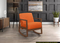 1pc Rocker Accent Chair Modern Living Room Plush orange-primary living space-modern-solid wood