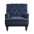 Luxurious Living Room Accent Chair 1pc Blue Velvet blue-primary living
