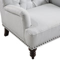 Luxurious Living Room Accent Chair 1pc White Gray gray-primary living