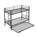 Over Twin Bunk Bed Frame With Trundle,Metal