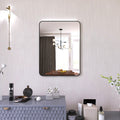 24 x 32 Inch Bathroom Mirror Black Aluminum Frame black-glass