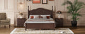 Full Size Wood Platform Bed Frame,Retro Style