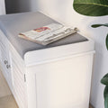 Shoe Storage Bench with Padded Seat Cushion,