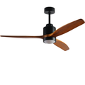 52 inch wood Ceiling Fan with Lights black brown-metal