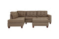 Modern Coffee Color 3pcs Sectional Living Room