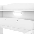 Wood Twin Size Platform Bed With Built In Led