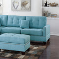 Modern Blue Color 3pcs Sectional Living Room