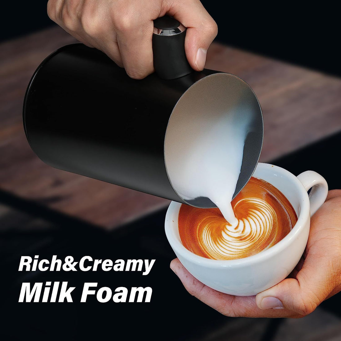 In 1 Milk Frother, Electric Milk Steamer 240Ml