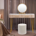 Soft Leather Makeup Stool, Bedroom Light