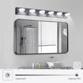 LED Modern Black 6 Light Vanity Lights Fixtures Over black-modern-acrylic-iron