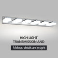 Modern 6 Light Chrome LED Vanity Mirror Light Fixture chrome-modern-acrylic-stainless steel