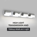 Modern Bathroom Vanity Lighting 4 Light LED Vanity chrome-modern-acrylic-stainless steel