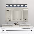 Modern 6 Light Black LED Vanity Mirror Light Fixture black-modern-acrylic-iron