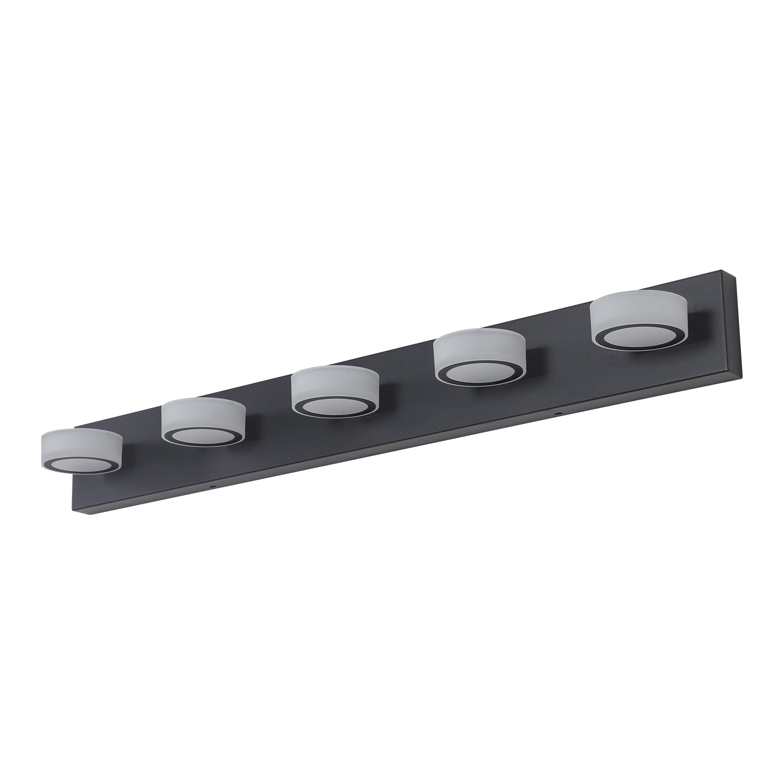 LED Modern Black 5 Light Vanity Lights Fixtures Over black-modern-acrylic-iron