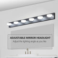 LED Modern Black 6 Light Vanity Lights Fixtures Over black-modern-acrylic-iron