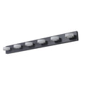 LED Modern Black 6 Light Vanity Lights Fixtures Over black-modern-acrylic-iron