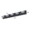 LED Modern Black 5 Light Vanity Lights Fixtures Over black-modern-acrylic-iron