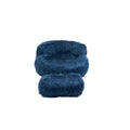 COOLMORE Bean Bag Chair Faux fur Lazy Sofa Footstool navy-plush