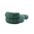 COOLMORE Bean Bag Chair Faux fur Lazy Sofa Footstool mint green-plush